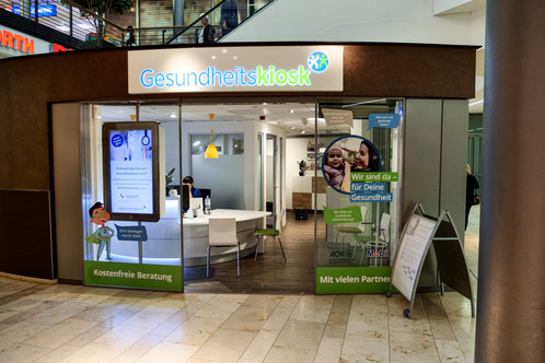 Mittendrin: Der Gesundheitskiosk befindet sich im Untergeschoss des Einkaufszentrums.