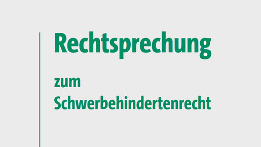 Rechtsprechung Schwerbehindertenrecht Titelseite Rechtsprechung Schwerbehindertenrecht Titelseite