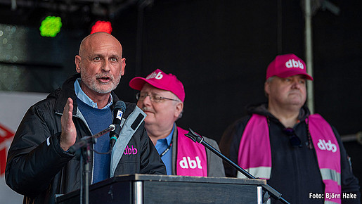 Volker Geyer auf der Demo in Bremen