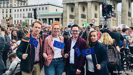 Die Bundesjugendleitung des dbb auf der Fridays for futute Demo in Berlin