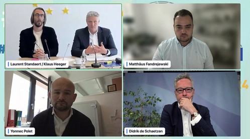 CESI veranstaltet überparteiliche Debatte zur Europawahl Verschiedene Diskutierende unterhalten sich zur Europawahl