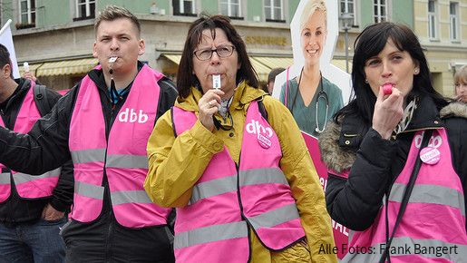 Demonstranten in Weimar
