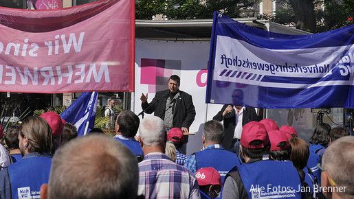 Warnstreik und Kundgebung der NahVG in Nürnerberg am 24. Juni 2014