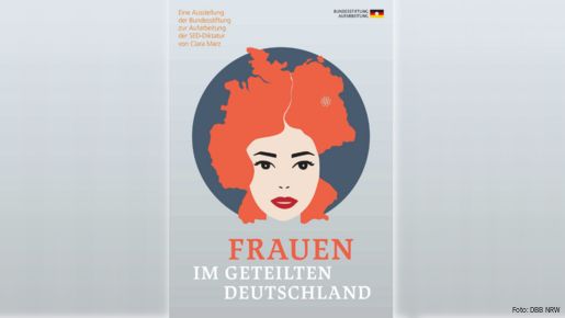 Illustration einer Frau, deren Haar den Umriss von Deutschland hat.