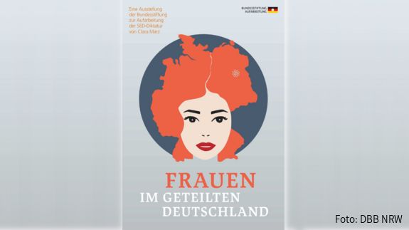 Illustration einer Frau, deren Haar den Umriss von Deutschland hat.