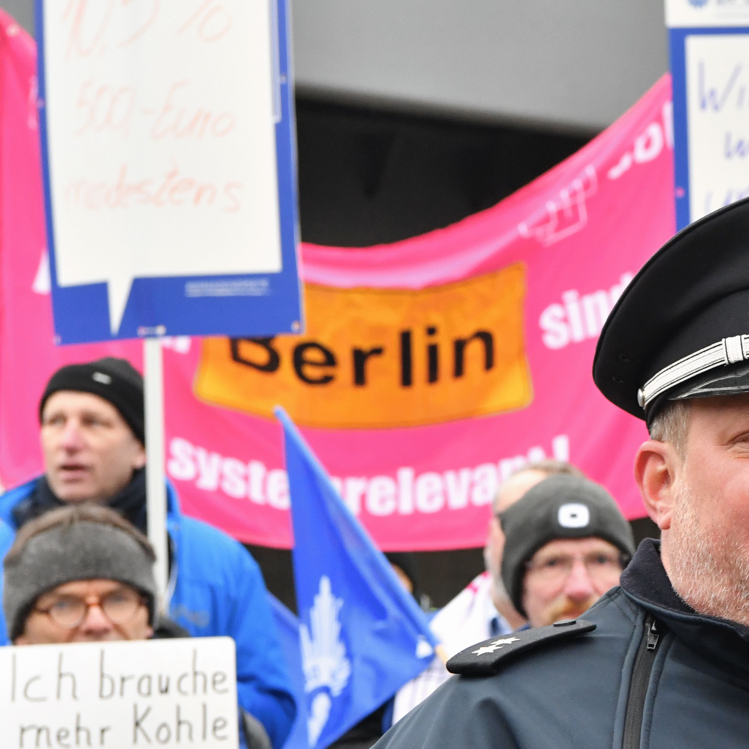 Protestaktionen der Beschäftigten beginnen in Berlin