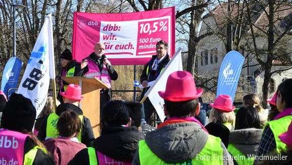 Einkommensrunde 2023 bei Bund und Kommunen: Protest in München-Haar Einkommensrunde, 2023, Bund, Kommunen, Protest, München-Haar
