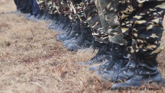 Stiefel von Soldaten