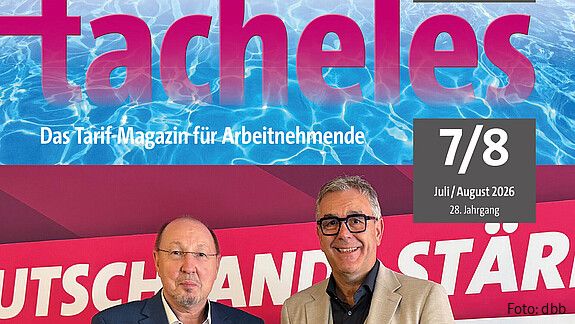 Titelblatt der tacheles Ausgabe Juli / August 2026 