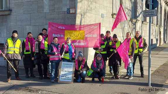 gkl berlin, Einkommensrunde 2023, Mahnwache