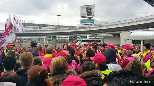 Warnstreik am Frankfurter Flughafen