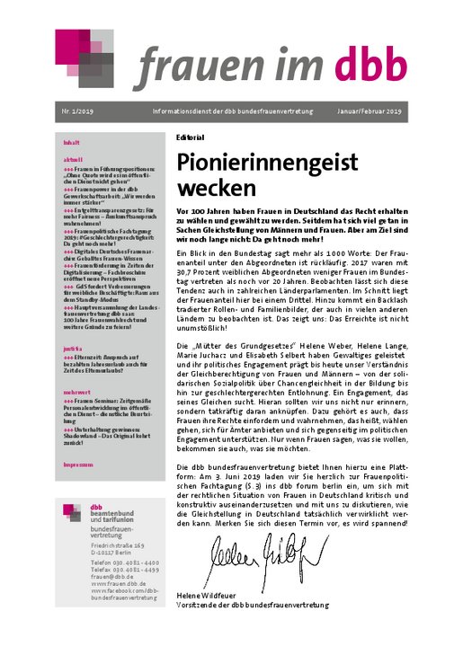 Ausgabe Nr. 01, Januar/Februar 2019